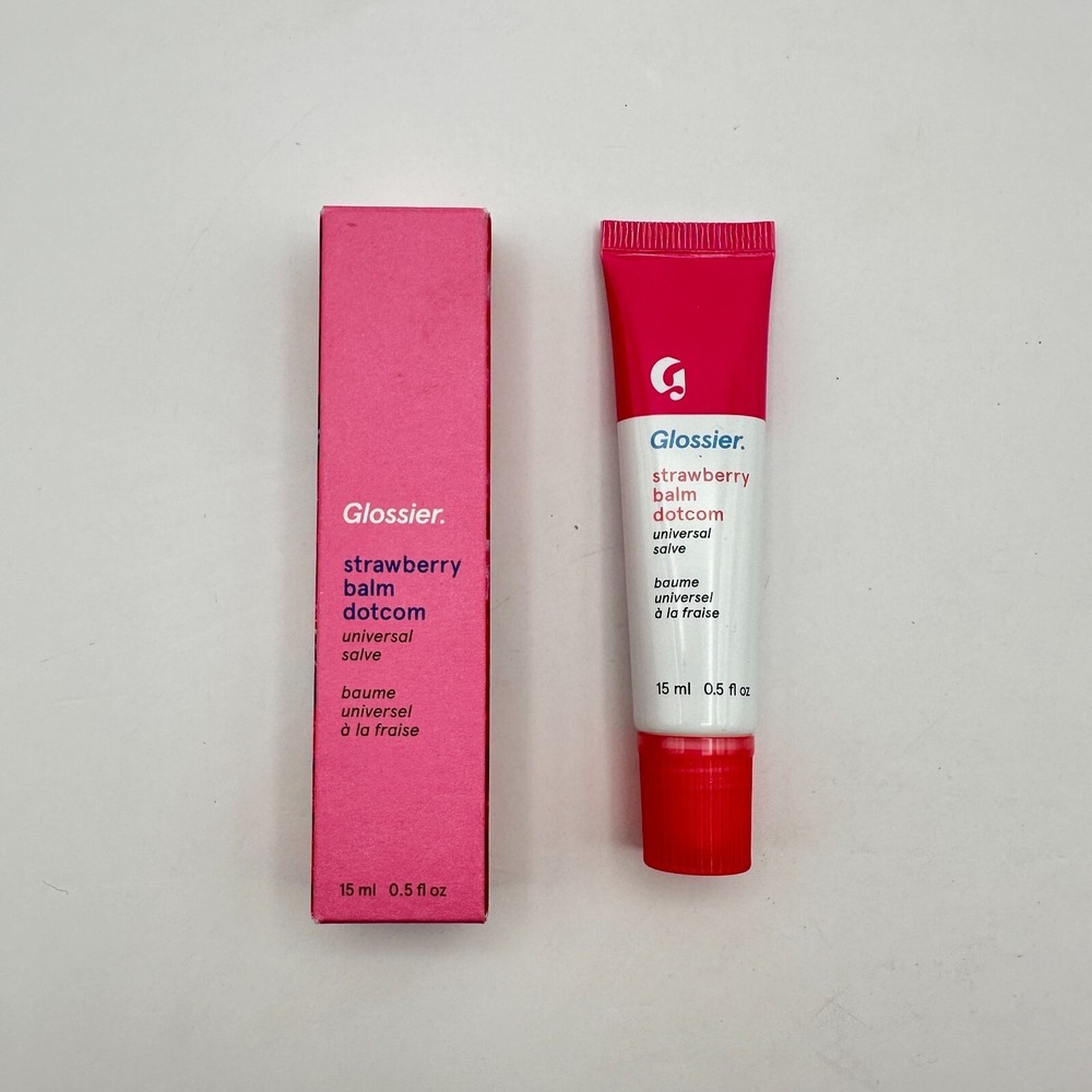 Glossier Strawberry Balm Dotcom‎ Universal Salve 0.5fl Oz/15ml Lipbalm